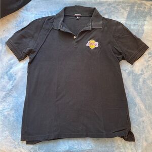 Antigua Black Lakers Polo Shirt